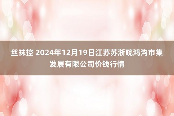 丝袜控 2024年12月19日江苏苏浙皖鸿沟市集发展有限公司价钱行情