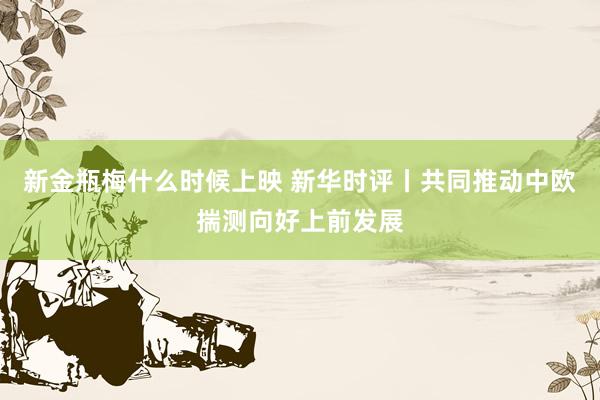 新金瓶梅什么时候上映 新华时评丨共同推动中欧揣测向好上前发展