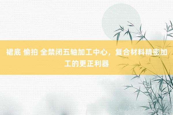 裙底 偷拍 全禁闭五轴加工中心，复合材料精密加工的更正利器