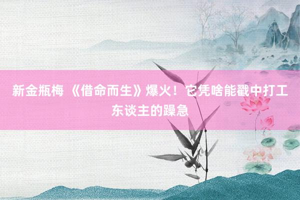 新金瓶梅 《借命而生》爆火！它凭啥能戳中打工东谈主的躁急